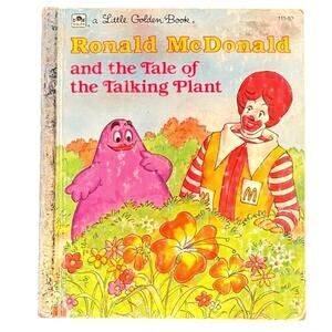 VTG 1984 Ronald McDonald The Tale of the Talking Plant Golden Book by, J. Albano